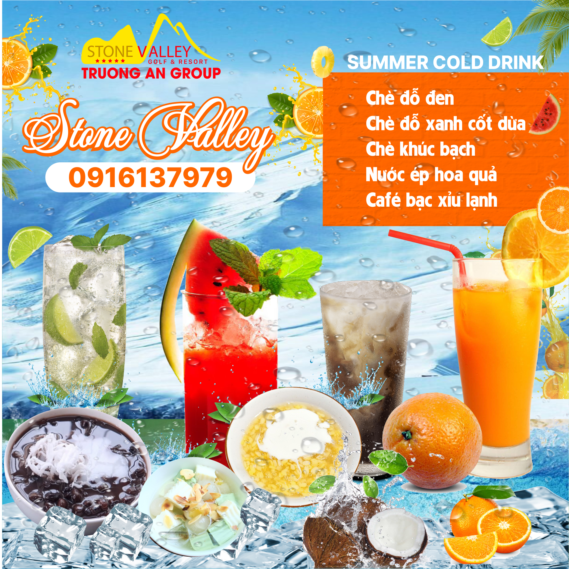 Cold Fruit Drink - Thức uống giải nhiệt tại Stone Valely Golf 