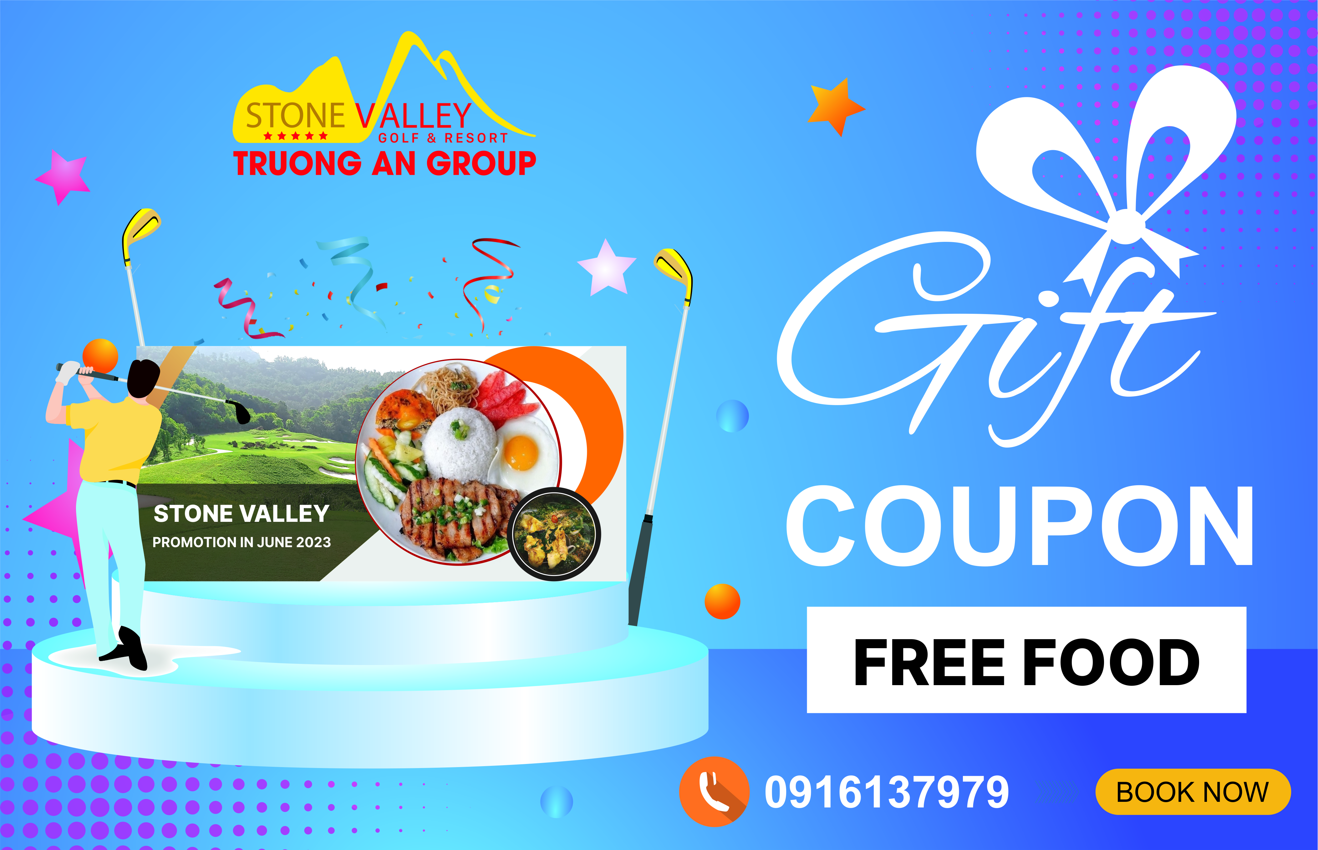 Free 01 food coupon to be used at Stone Valley Restaurant