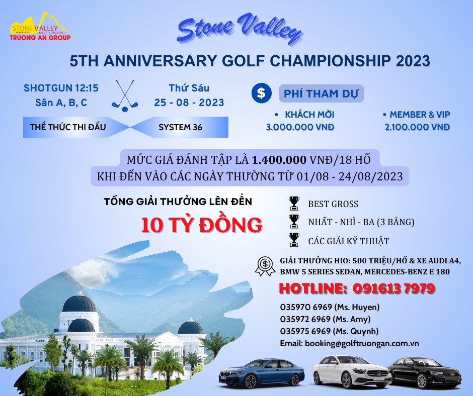 Stone Valley 5th anniversary  golf championship 2023